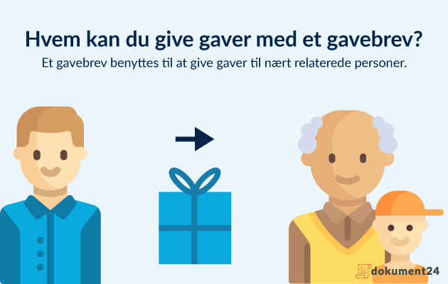 Hvem kan du give gaver til med gavebrev?